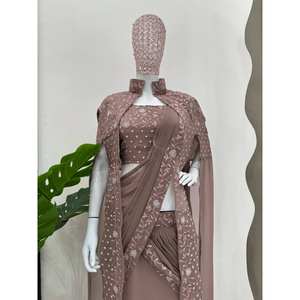 Robes de soirée Prêt-à-porter de créateur Vêtements de soirée Saree Lehenga Look stylé et élégant - Product Image 2