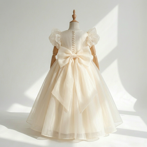 Robe de princesse mi-longue d'été pour filles de 3 à 10 ans, en tulle léger, directement de l'usine, fournie par le fabricant - Product Image 2