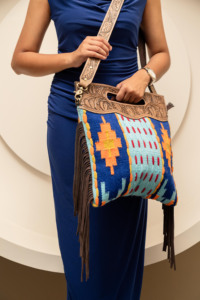 Nuevo bolso hecho a mano con flecos Jacquard multicolor bohemio azteca tela diseñador bolso elegante superventas para mujer - Product Image 2