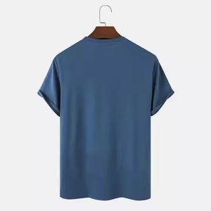 T-shirts décontractés pour hommes sur mesure en coton 100% respirant et à séchage rapide, manches courtes, col rond, haute qualité, OEM - Product Image 2