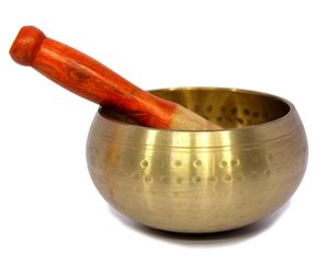 Cuenco Tibetano Hecho a Mano con Golpeador de Madera, Cuenco de Meditación y Oración, Instrumento Budista de Sanación por Sonido para Yoga y Mindfulness - Product Image 1