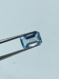 Piedra de Aguamarina Natural de Primera Calidad, Corte Baguette, Gema Suelta de 1.24 Quilates, Azul Cielo, para Joyería - Product Image 3