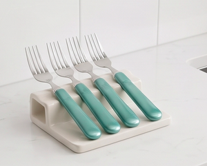 Ensemble de couverts en métal de qualité supérieure avec manches en résine, service de couverts royal pour restaurant ou dîner de mariage - Product Image 3