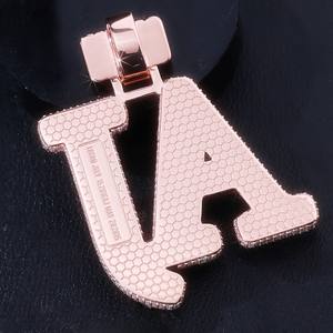 Colgante Personalizado con Doble Letra, Brillante, con Moissanita VVS de Corte Mixto, con Corte Baguette, Pera y Princesa, Joyería de Mosaico, de Moda - Product Image 5