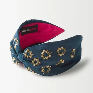 Diadema Delgada Hecha a Mano con Cuentas y Bordado, Accesorio Cómodo para el Cabello, Ajuste Acolchado Fácil para Todos - Product Image 1