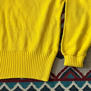 Cárdigan Amarillo con Cuello en V para Mujer, a Rayas, Manga Larga, Informal, de Invierno, Tejido 100% Algodón, Anti-Pilling, con Botón con Logotipo Frontal - Product Image 6