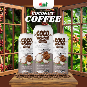 เครื่องดื่มกาแฟกะทิเวียดนามเข้มข้น มีคาเฟอีน เครื่องดื่มมะพร้าว รับผลิตแบบ OEM ODM แบรนด์ส่วนตัว MOQ ต่ำ ฮาลาล โคเชอร์ บรรจุขวด - Product Image 1