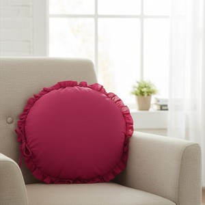 Housse de coussin décorative PhoolBagan rose vif, brodée à la main, motif floral de luxe, en géorgette, lavable et amovible - Product Image 3