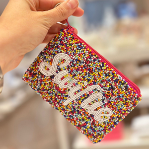 Monedero OEM personalizado Swift con cuentas, de tela de algodón, diseño inspirado en la gira Era, venta al por mayor, artesanía de bordado de alta calidad - Product Image 1