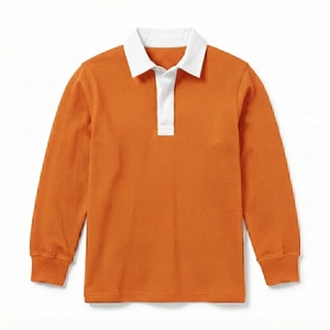 Polo de rugby à manches longues pour homme personnalisé, logo personnalisé de haute qualité, 100% coton, maillots de rugby unis - Product Image 1