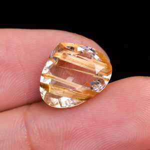 Superbe Pierre Facettée en Rutile Doré, Gemmes de Rutile Doré Bien Polies - Product Image 5