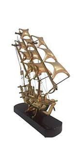 เรือไททานิคทองเหลืองโบราณทำมือ ของตกแต่งบ้านหรือสำนักงานสุดหรู พร้อมเครื่องยนต์ในตัว - Product Image 4