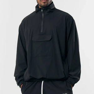 Men's <b>Black</b> Lightweight Polyester Casual <b>Jogger</b> Pants With Elastic Waist And Side Pockets Ankle-Length Fit Spring Wear - Product Image 2