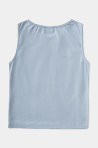 Camisetas sin Mangas al por Mayor de Alta Calidad para Mujer, Camisetas Cortas con Bordado Frontal Personalizado, Camisetas de Algodón y Spandex de Color Sólido - Product Image 3