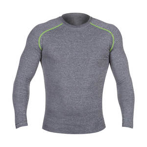 Vente flash : T-shirt de compression à manches longues personnalisé, à séchage rapide, pour la gym, le BJJ, le MMA et l'entraînement physique - Product Image 4