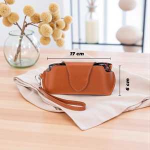 Genuine Leather <b>Glasses</b> Cover Slim Luxury Cowhide Pouch Handmade Vintage <b>Reading</b> Eyewear Protector Case Bag LGC-0023 - Product Image 6