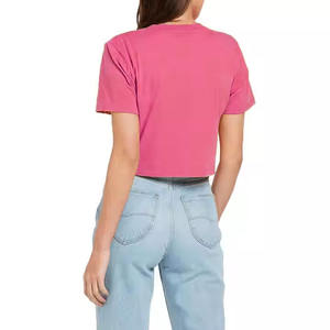 Camiseta de Algodón de Corte Holgado para Mujer, Marca Privada, Ligera, Cómoda y Moderna, Combina con Cualquier Estilo, Bordado de Logotipo Personalizado - Product Image 2