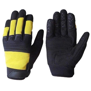 Gants de sécurité professionnels en cuir microfibre texturé, anti-choc, anti-vibration, respirants, à doigts entiers, pour mécaniciens - Product Image 1