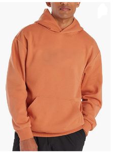 Sweat à capuche unisexe pour homme, hiver, 320g, 100% coton, couleur unie, épaules tombantes, tricoté en molleton, anti-rétrécissement, respirant - Product Image 4