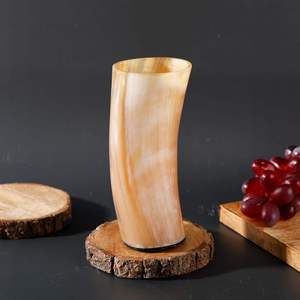 Vaso de Cerveza de Cuerno de Búfalo Hecho a Mano en India, Ecológico, de Primera Calidad, con Diseño de Animales, para Cerveza o Sidra, con Tamaño Personalizado - Product Image 5