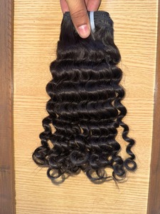Extensiones de Cabello Liso Indio Virgen de la Mejor Calidad, 100% Cabello Humano, Suave, Grueso, Negro Natural, para la Fabricación de Pelucas, Disponible para la Venta - Product Image 5