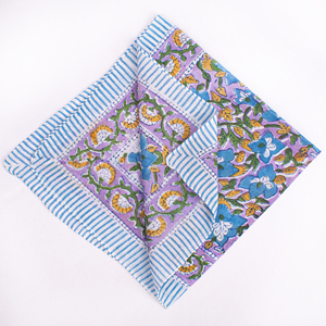 Pañuelo Cuadrado de Algodón con Estampado Floral, Multifuncional, para el Verano, Cubre Rostro, Pañuelo de Moda - Product Image 5