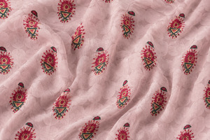 Tela Georgette Estampada 100% Poliéster con Patrón Floral, Tejido de Secado Rápido para Confección de Vestidos, Ropa de Cama, Cortinas y Decoración del Hogar - Product Image 3