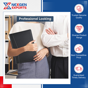 Fabriqué en Inde, qualité exceptionnelle, dossier de présentation multifonctionnel en cuir PU pour le bureau, l'école et la maison - Product Image 3