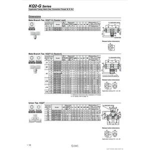 นิวเมติก SMC ฟิตติ้งแบบ one-touch KQ2T08-02G ชิ้นส่วนนิวเมติก - Product Image 1