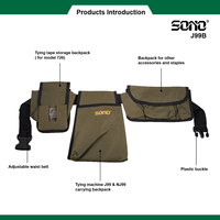 Ceinture porte-outils SONO J99B, sac banane vert olive multi-poches, organiseur de travail avec sangles réglables pour usage bricolage et industriel