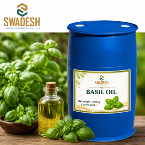 Huile essentielle de basilic biologique |   100% Naturel Pur |   Ocimum Basilicum |   Distillé à la vapeur |   Liquide transparent |   Gujarat |   Cosmétiques - Product Image 2