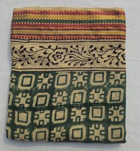 Boho Block Print Sarong Wrap Silk Border Cotton Pareo Beach Cover Up Skirt Handmade Indian Sarong Lightweight Summer Beach Wear - Product Image 2