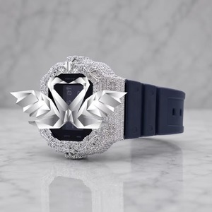 Best Selling Moissanite Diamond Watch with Brilliant Sparkle Quartz Movement Luxury Fashion Wristwatch Available For Sale - Product Image 3