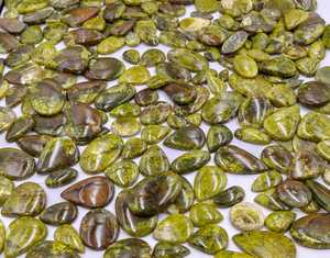 Wholesale Natural Green Opal Oval Cut Cabochons | Mixed Shape Loose Gemstone for Jewelry Making Bulk Supplier - Product Image 5