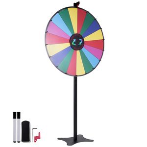 Ruota della Fortuna Girevole da 36 Pollici con 18 Scomparti, Design a Ruota della Roulette, Lavagna Cancellabile a Secco, 2 Pennarelli, Articoli Promozionali per Feste - Product Image 1