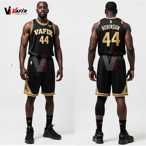 Vêtements de basketball respirants 100% polyester, maillot de basketball personnalisé, uniforme de basketball pour enfants vafir - Product Image 5