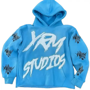 High Quality Custom Puff Printing Vintage Acid Washed Oversize Hoodie Flare Sweatpants Men Streetwear <b>Tracksuit</b> - Product Image 4