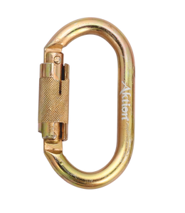 Mousqueton robuste en laiton massif, finition polie, forme ovale, avec loquet de verrouillage, clip polyvalent pour porte-clés, sac à dos, camping - Product Image 3