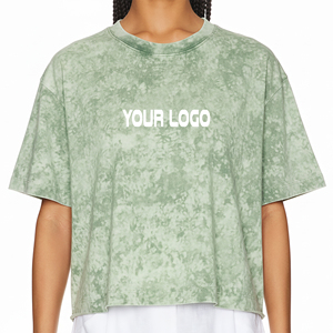 เสื้อยืดคอกลมทรงโอเวอร์ไซส์สไตล์วินเทจสำหรับผู้หญิง ขายดี พร้อมปักโลโก้ตามสั่ง สไตล์ไฮสตรีท - Product Image 3