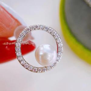 Pendentif en argent pur S925 avec une seule perle et une chaîne de clavicule mignonne, design de niche de célébrité d'Internet, colliers fins pour femmes - Product Image 3