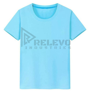 Camiseta de Manga Corta con Cuello Redondo Negra para Hombre, Corte Regular, Informal, de Algodón, Tejido Liso Teñido, Diseño Sencillo, Transpirable - Product Image 3