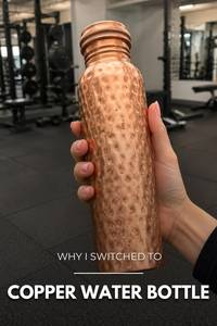 Pure Copper Hammered Modern Luxury <b>Large</b> Capacity <b>Water</b> <b>Bottle</b> - Product Image 5