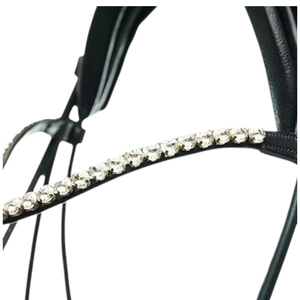 Nueva y Exclusiva Diadema de Cuero Hecha a Mano con Cristales y Pedrería, Estilo Inglés, para Caballo, Personalizable en Color y Tamaño - Cob-Full - Product Image 2