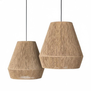 Lámpara Colgante de Yute Tejida a Mano, Ecológica, Estilo Boho, de Mimbre, para Techo, para Hogar y Restaurante, Precio de Fábrica - Product Image 1