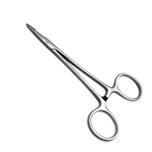 Portaagujas Baby Olsen-Hegar con mordazas lisas de 4.5" (11.5cm), reutilizable, de acero inoxidable, certificado CE ISO, servicio OEM ODM disponible - Product Image 1