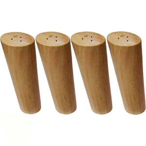 Solid Wood Round Furniture <b>Legs</b> Natural Finish for <b>Sofa</b> Cabinet Dresser Ottoman Replacement Upgrade Round Wooden Furniture <b>Legs</b> - Product Image 1