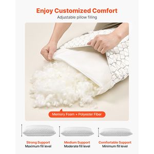 Cuscino di Lusso per Hotel Misura Queen, Imbottitura in Memory Foam, Regolabile e Supportante, Include Materiale Naturale - Product Image 2