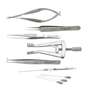 Kit de canulation vasculaire microchirurgicale PISSCO, ensemble d'instruments microchirurgicaux, kit d'instruments de canulation vasculaire, collection chirurgicale - Product Image 1