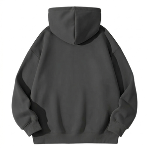 เสื้อฮู้ดดี้ผู้ชายไซส์ใหญ่พิเศษ ผ้าฟลีซหนานุ่ม 300 กรัม สำหรับฤดูหนาว ผลิตจากโพลีเอสเตอร์/คอตตอน ป้องกันขนร่วง ดีไซน์เรียบง่าย - Product Image 4