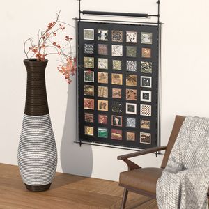 Vase de sol élégant bicolore brun foncé de 39 pouces, en rotin artificiel durable, décoration d'appoint haute et élégante - Product Image 2